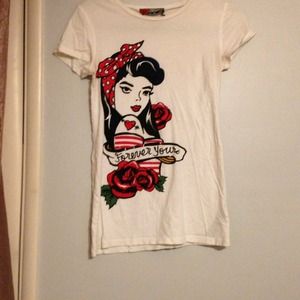 Forever 21 Twist Collection Pin- Up Shirt