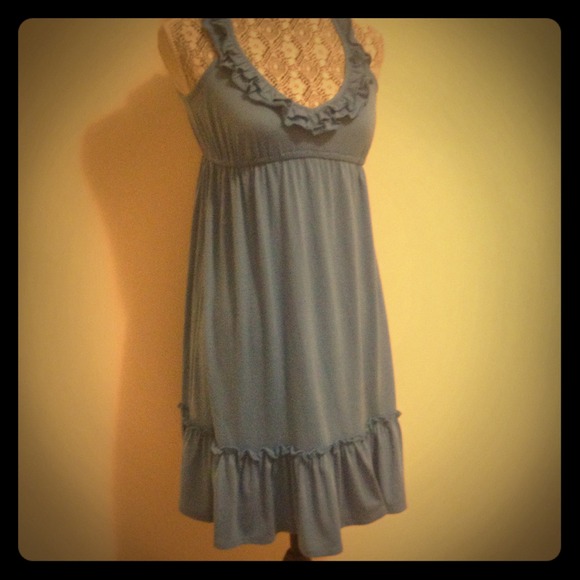 ⭐SOLD⭐Cute Light Blue Ruffle Dress  Tie Back