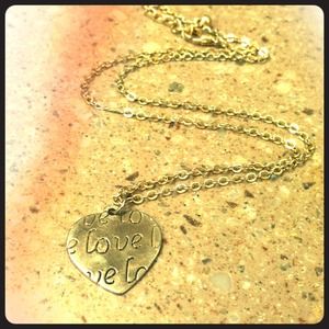 Gold "love" necklace -- Forever21