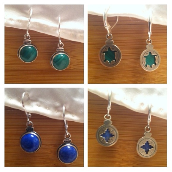 Lapis/Malachite Earrings & Lapis Ring - BUNDLE!!