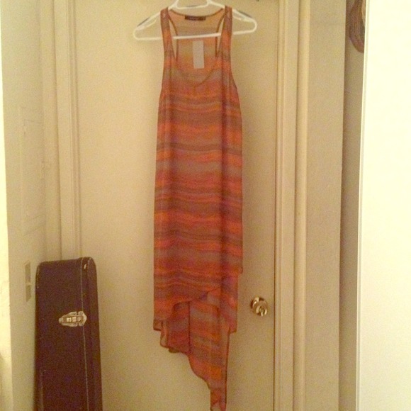 Vey sexy high low racer back dress