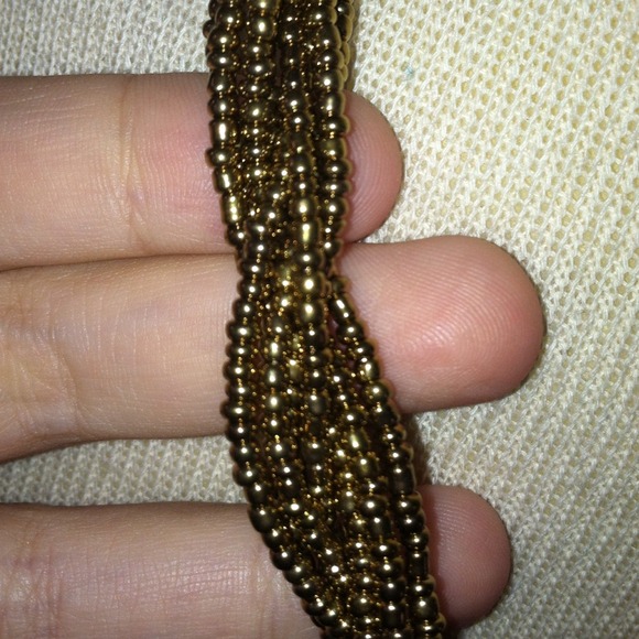 *NWT* Brown beaded twisted necklace - Picture 3 of 4