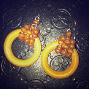 Hawaiian wood earrings