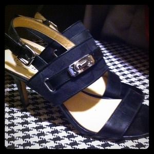 Coach (black signature logo) heels