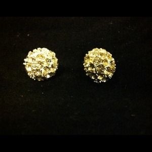 Clear chunky crystal studs