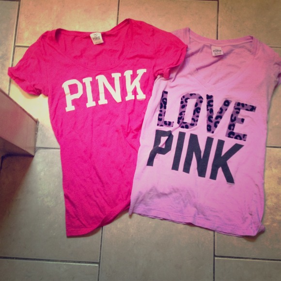 ON HOLD! Two Victoria's Secret pink tees on hold!