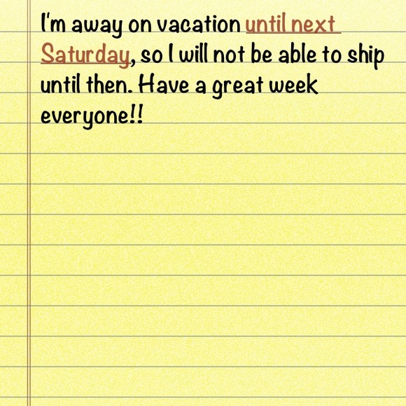 Be back soon!!
