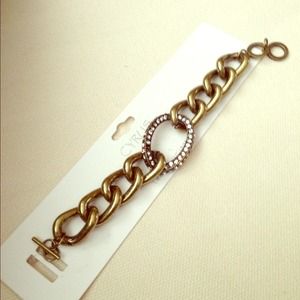 Greek and chain glam bracelet