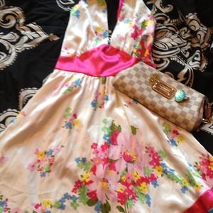 🚫Sold🚫  Silky Halter Dress