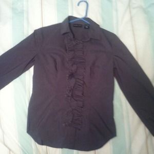 New York & Co. Gray Long Dress Shirt