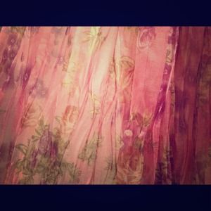 Talbots Rose Print Scarf