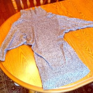 Cowl neck sweater dress