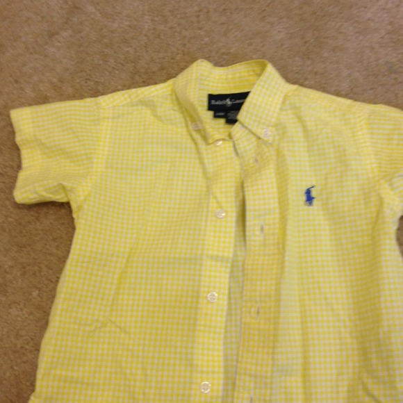Yellow boys polo.