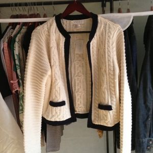 Open cropped knit sweater