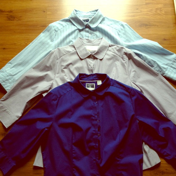 Collared dress shirts.