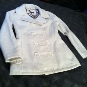 Never worn White Pea Coat