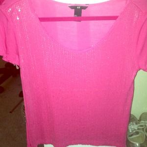 H&M Pink Sequin Top