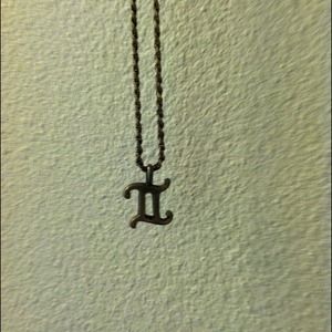 Zodiac sign necklace on thick chain