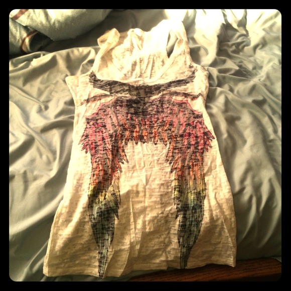 Tank Top with wings on the front and the back.