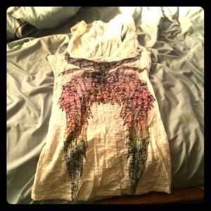 Tank Top with wings on the front and the back.