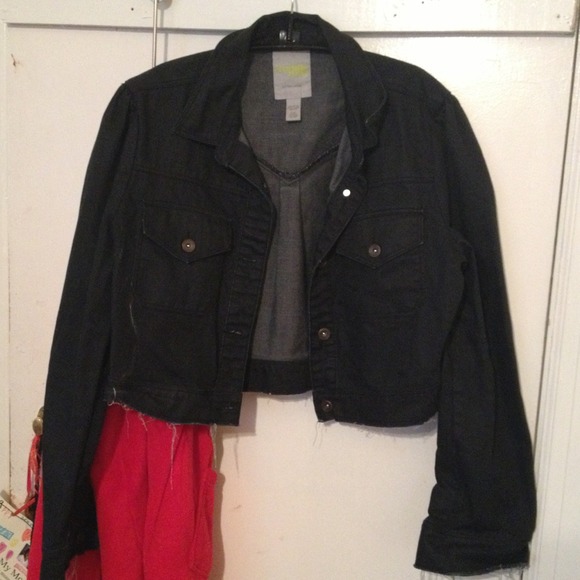 Black crop jacket by Charlotte Russe