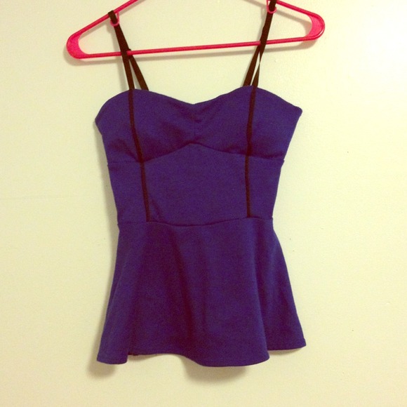 Blue peplum top