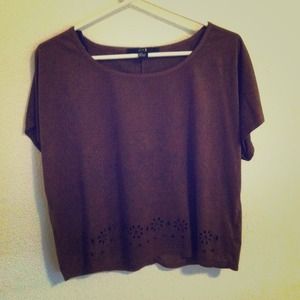 Brown Tribal oversized tee