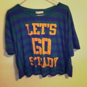 "Let's Go Steady" Oversized tee
