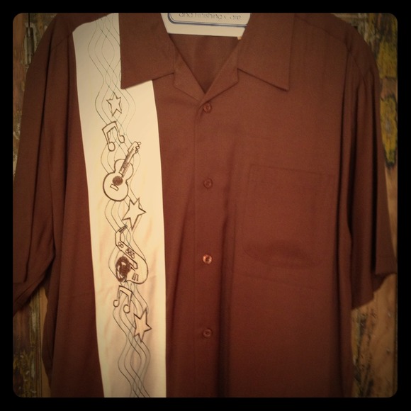 Men's Havanera Co. Shirt With Guitar Detail