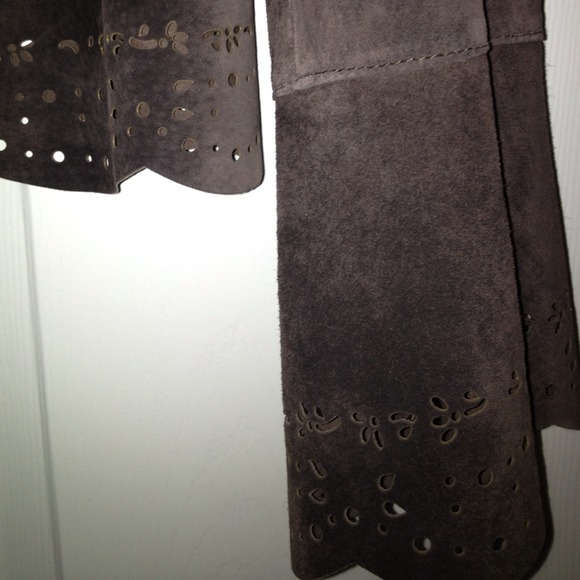 Suede Leather laser cut jacket - Picture 3 of 4