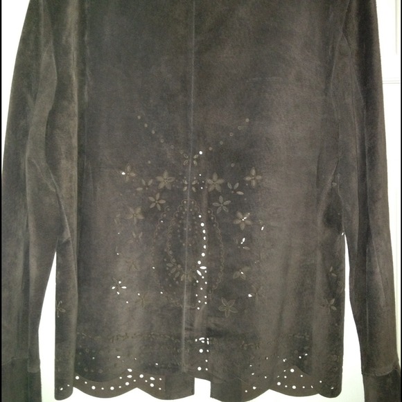 Suede Leather laser cut jacket - Picture 4 of 4