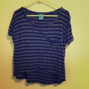 Short front, longer back tee