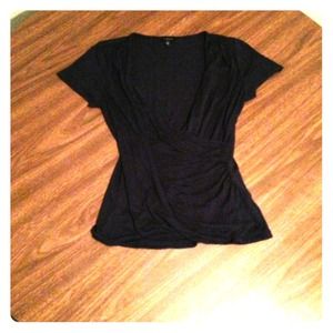 Black Deep V Dressy top