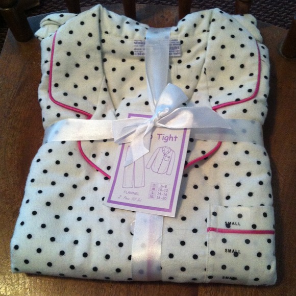 BUNDLED Cute polka dot flannel PJ set