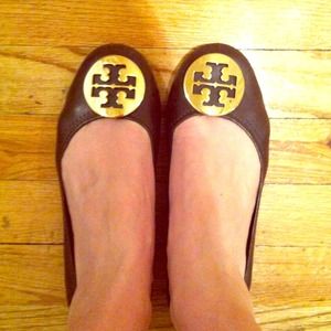 Tory Burch Chocolate Reva ballerinas