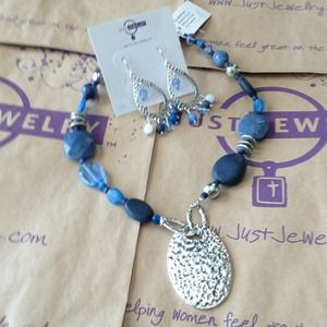 Necklace and earring set. Or sold seperate