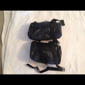 Leather biker bags