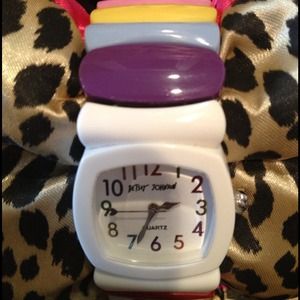 Bundle: multicolor acrylic band/ruby and gold band