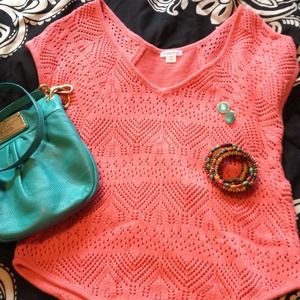🌟Reserved🌟Knitted Coral Top