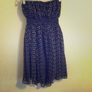 Strapless short in front longer in back dress