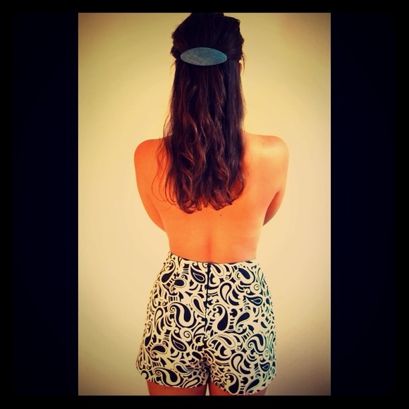 Vintage 90's Bold Black & White Paisley 2 Piece: