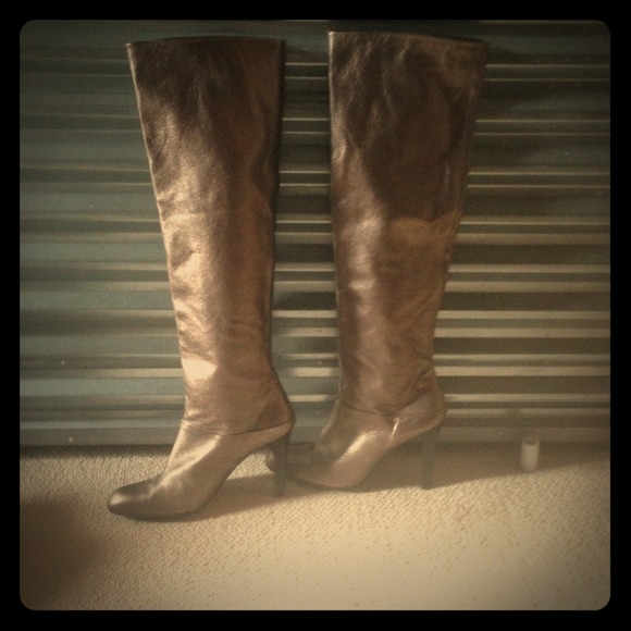 Stuart Weitzman Bronze Metallic Tall Boot