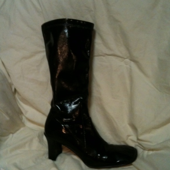 Enzo's patten leather boots size 7.5 pre owned