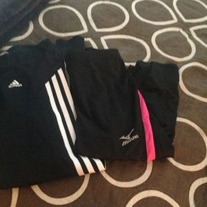 Bundle of mizuno and Adidas tight capris and lulu