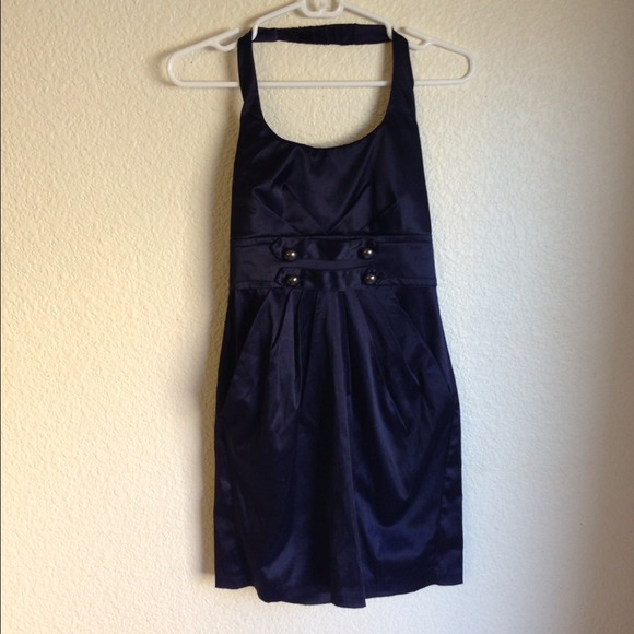 Bundled: Dark Blue/Black Tight Halter Dress