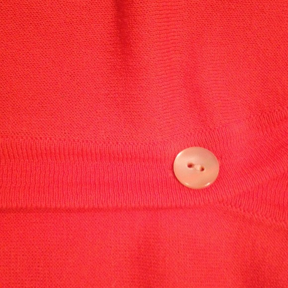 🔴 SOLD 🔴 - Long Tangerine Cardigan - Picture 4 of 4