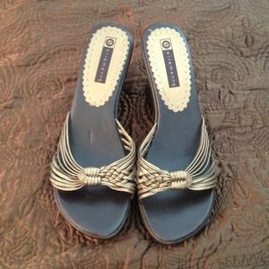 NWT Brown & Gold Wedges