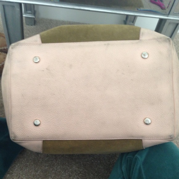 Juicy Couture Green Velour Leather Shopper Tote - Picture 2 of 4