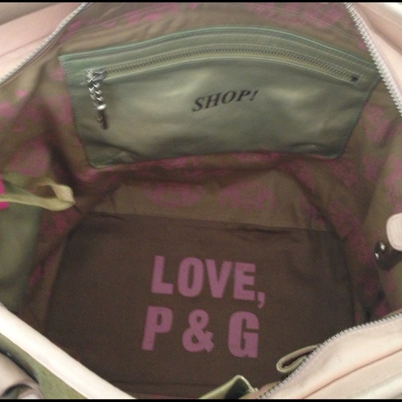 Juicy Couture Green Velour Leather Shopper Tote - Picture 4 of 4