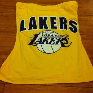LAKERS STRAPLESS TOP